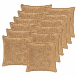 vidaXL Kissenbezug 12 stk. HOUTEN Taupe 40 x 40 cm Faux Kaninchenfell