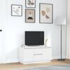 vidaXL TV-Schrank mit LED-Leuchten Wei&szlig; 100x41x50 cm