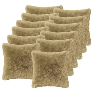 vidaXL Kissen mit Kissen HEERLEN 6 Stk. Hellgrau PV Fleece