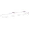 vidaXL Wandregal 80x20x2,5 cm Rechteckig Massivholz Akazie Baumkante