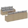 vidaXL Sofa Set 8 stk. Beige und Grau Poly-Rattan