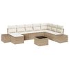 vidaXL Garten-Sofa-Set 8 stk. Beige und Creme Poly-Rattan