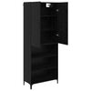 vidaXL Highboard Schwarz Eichen-Optik 69,5 x 34 x 180 cm Holzwerkstoff