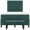 vidaXL Boxspringbett mit Matratze Dunkelgr&uuml;n 120 x 190 cm Samt