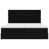 vidaXL Ottoman-Bett mit Matratzen Schwarz 180x200 cm Samt