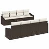vidaXL Sofa Set 9 stk. Braun und Creme 55 x 55 x 37 cm