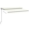 vidaXL Automatische Markise mit LED & Windsensor 350x250 cm Creme