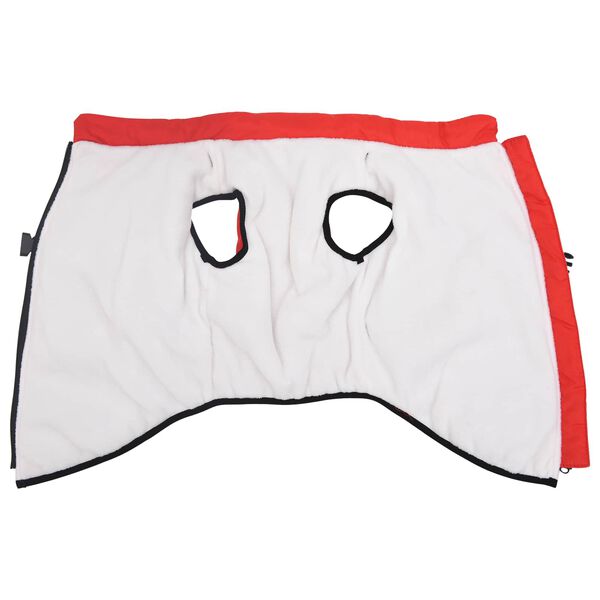 vidaXL Hundemantel mit Geschirr Rot L68 Fleece und Polyester