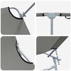 vidaXL Sonnenliege 2-Person 2 pcs Grau 58 x 188 x 77cm Stoff