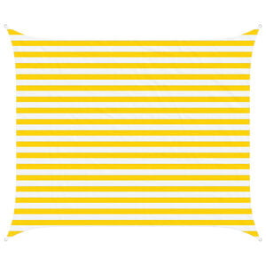 vidaXL Sonnensegel Gelb und Wei&szlig; 2,5 x 3 m 100 % Polyester Oxford