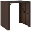 vidaXL Bartisch mit Glasplatte Braun 105x80x110 cm Poly Rattan