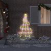 vidaXL LED Weihnachtsbaum mit Erdspie&szlig;en Mehrfarbig 182 cm Metall