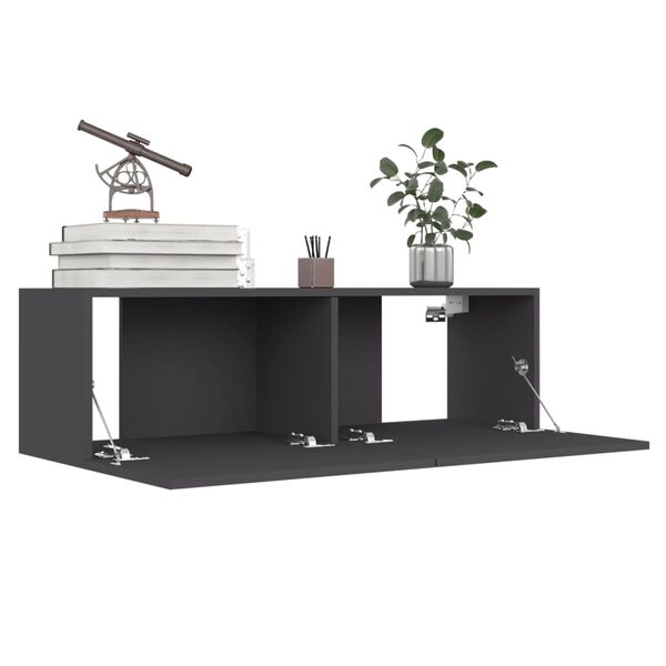 vidaXL TV-Schrank Grau 100x30x30 cm Holzwerkstoff