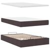 vidaXL Ottoman-Bett mit Matratze Dunkelbraun 120x200 cm Stoff