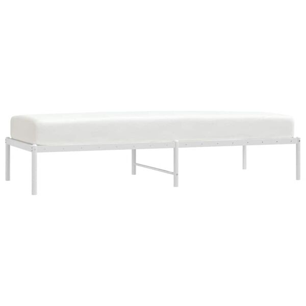 vidaXL Bettgestell Metall Wei&szlig; 75x190 cm