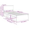 vidaXL Bettrahmen mit Kopfteil Altholz 100 x 200 cm Holzwerkstoff