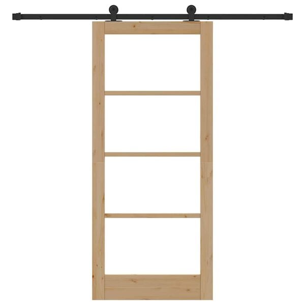 vidaXL Schiebet&uuml;r ORKDAL Nat&uuml;rlich und Schwarz 86 x 198,5 cm