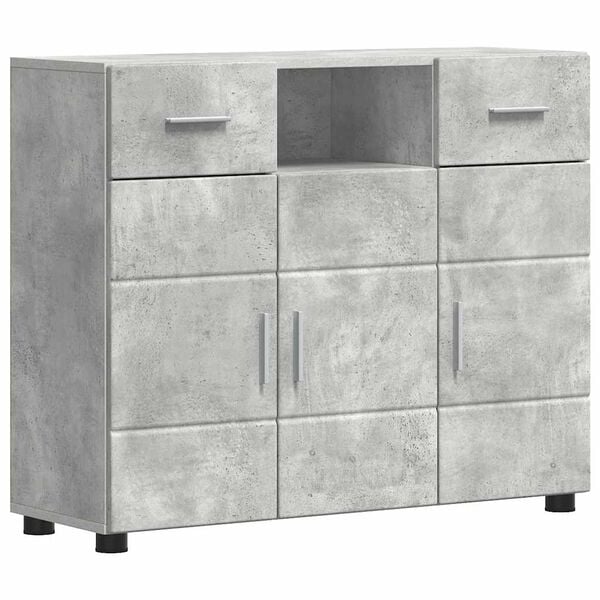 vidaXL Holzschrank Beton Grau 88,5 x 30,5 x 73 cm Holzwerkstoff