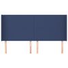 vidaXL Kopfteil mit Ohren Blau 163x16x118/128 cm Stoff