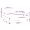 vidaXL Boxspringbett mit Matratze & LED Dunkelgrau 120x190 cm Samt