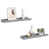 vidaXL Bilderleisten 2 Stk. Grau 40x9x3 cm MDF