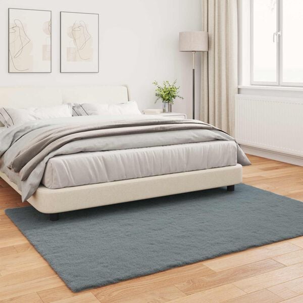 vidaXL Kunstfell Hasen Teppich Olite Anthrazit 160 x 230 cm Polyester