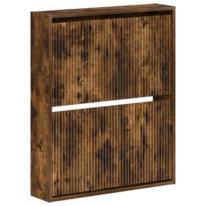 vidaXL Wandmontierter Schuhschrank ARNHEM 71 x 17 x 86 cm Raucheiche
