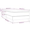 vidaXL Boxspringbett mit Matratze Taupe 80x200 cm Stoff