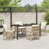 vidaXL Garten Essgruppe 5 pcs Beige Poly-Rattan