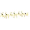 vidaXL LED Rentiere 7 stk. Gold 43 x 18 x 66 cm Stoff