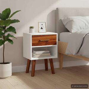 vidaXL Nachttisch Akazienholz Massiv 40x30x57 cm