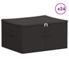 vidaXL Aufbewahrungsbox 24 pcs Anthrazit 43 x 34 x 23 cm Vliesstoff