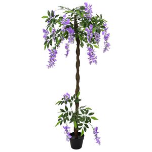 vidaXL K&uuml;nstlicher Bohnenblumenbaum Lila 80 x 18 x 160 cm