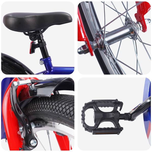 vidaXL Kinderfahrrad 18 Zoll f&uuml;r 5-7 Jahre alt Dunkelblau