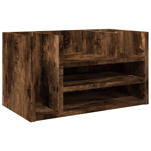 vidaXL Schreibtisch-Organizer Räuchereiche 44,5x24x25 cm Holzwerkstoff