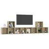 vidaXL 5-tlg. TV-Schrank-Set Sonoma-Eiche Holzwerkstoff