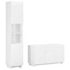 vidaXL Badezimmerschrank-Set 2 stk. Wei&szlig; Holzwerkstoff