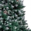 vidaXL K&uuml;nstlicher Weihnachtsbaum mit LEDs Kugeln Zapfen 150 cm
