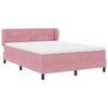 vidaXL Boxspringbett mit Matratze mit Kopfteil Rosa 160 x 200 cm Samt