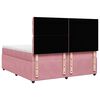 vidaXL Boxspringbett mit Matratze Rosa 200x200 cm Samt