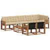 vidaXL Outdoor-Sofagarnitur mit Kissen 9 pcs Natur und Beige