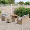 vidaXL Garten-Sofa-Set mit Kissen mit Kissen 8 pcs Beige und Hellgrau