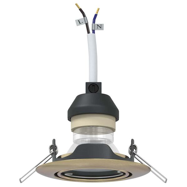 vidaXL Spotlight 6 pcs Messing 9 x 9 x 2,5 cm Metall