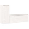 vidaXL TV-Schr&auml;nke 2 Stk. Wei&szlig; Massivholz Kiefer