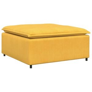 vidaXL Modulares Sofa Fu&szlig;hocker-Modul Hellgelb 100x100x48 cm