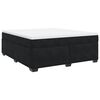 vidaXL Boxspringbett mit Matratze Schwarz 180x200 cm Samt