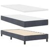 vidaXL Boxspringbett mit Matratze Dunkelgrau 190 x 90 cm Polyester