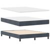 vidaXL Boxspringbett mit Matratze Dunkelgrau 200 x 140 cm Samt