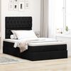 vidaXL Ottoman-Bett mit Matratze & LEDs Schwarz 120x200 cm Stoff