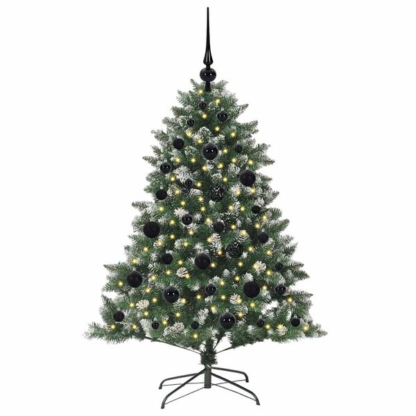 vidaXL K&uuml;nstlicher Weihnachtsbaum mit 150 LEDs mit St&auml;nder Gr&uuml;n 120 cm
